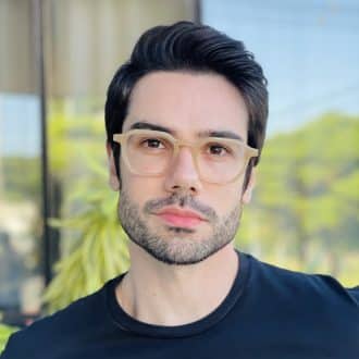 safine com br oculos de grau masculino quadrado marrom claro martin