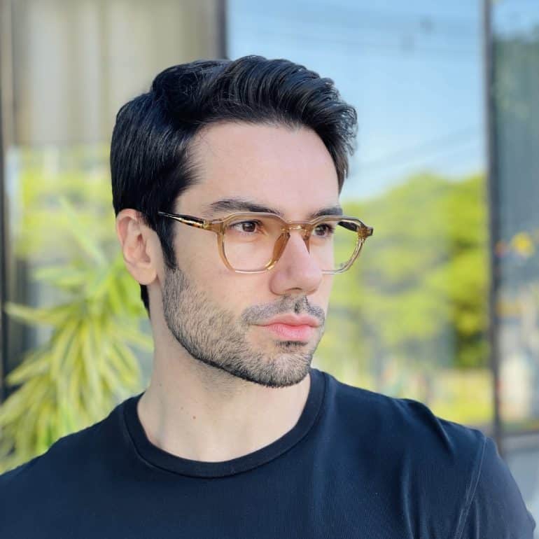 safine com br oculos de grau masculino quadrado marrom martin 1