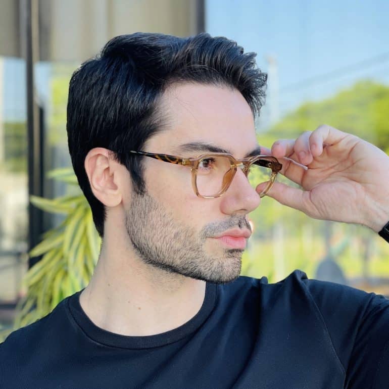 safine com br oculos de grau masculino quadrado marrom martin 2
