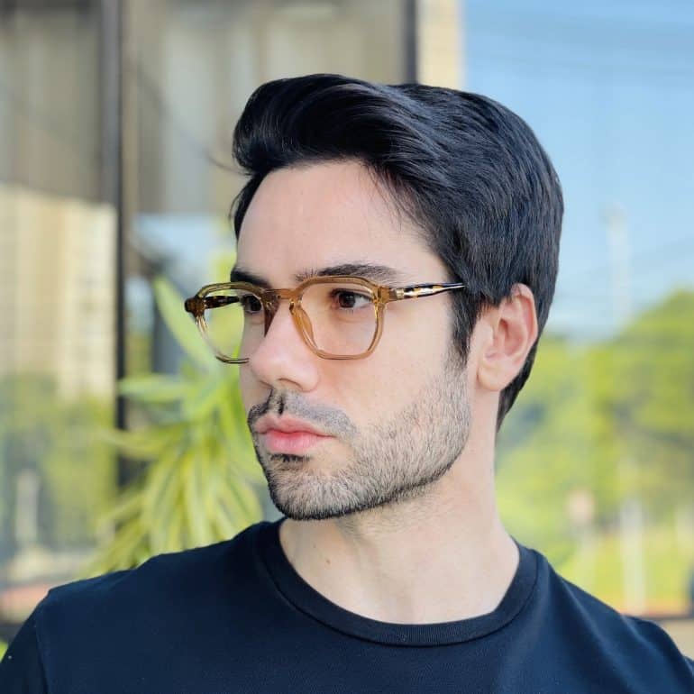 safine com br oculos de grau masculino quadrado marrom martin 3