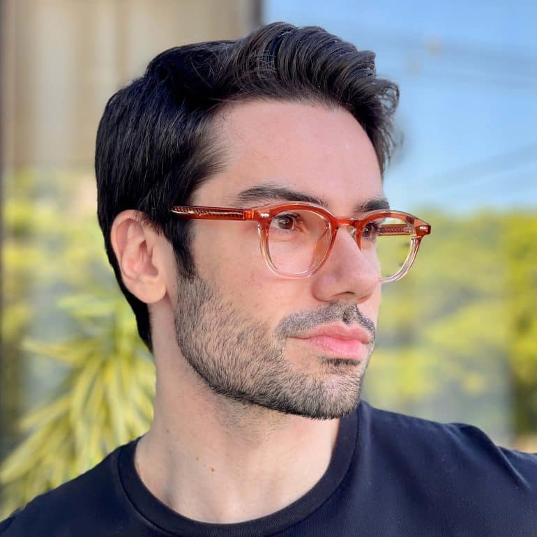safine com br oculos de grau masculino redondo marrom transparente kaue 2