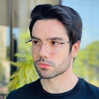 safine com br oculos de grau masculino redondo prata roger 4