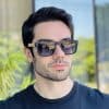 safine com br oculos de sol masculino quadrado azul estevao