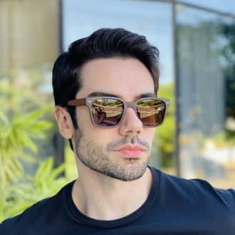 safine com br oculos de sol masculino quadrado marrom erick