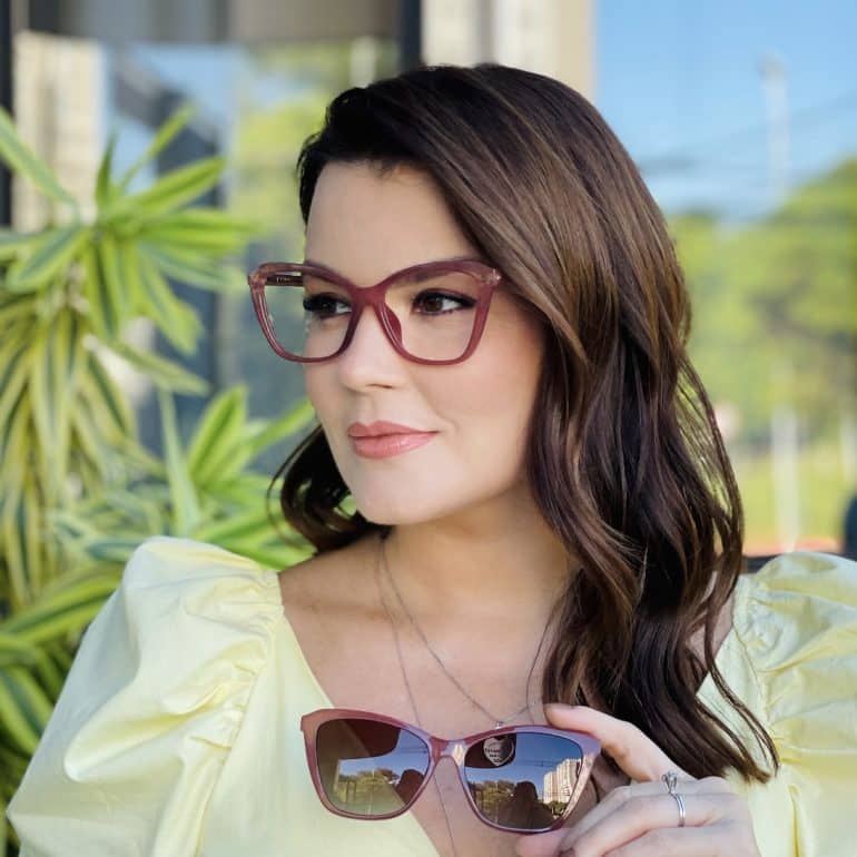 safine com br oculos feminino 2 em 1 clip on gatinho rose tayla 2