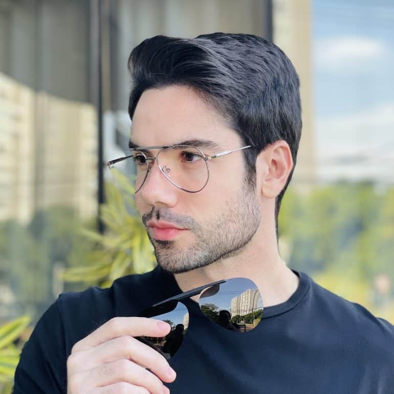 safine com br oculos 2 em 1 clip on masculino aviador prata vitor 1