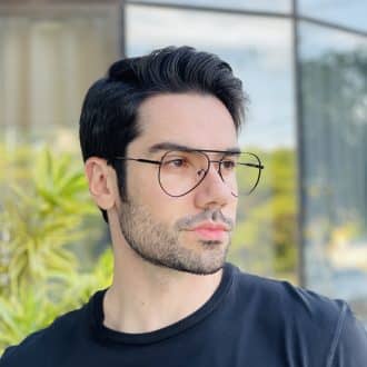 safine com br oculos 2 em 1 clip on masculino aviador preto fosco vitor 4