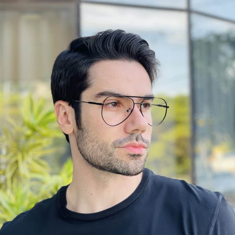 safine com br oculos 2 em 1 clip on masculino aviador preto fosco vitor 4
