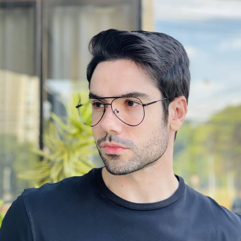 safine com br oculos 2 em 1 clip on masculino aviador preto fosco vitor 5
