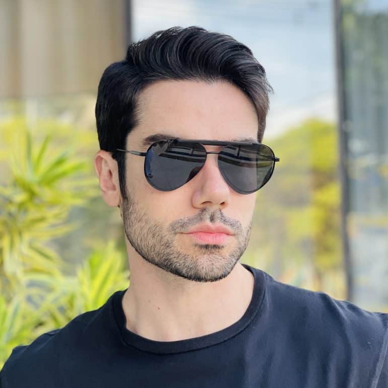 safine com br oculos 2 em 1 clip on masculino aviador preto fosco vitor 6