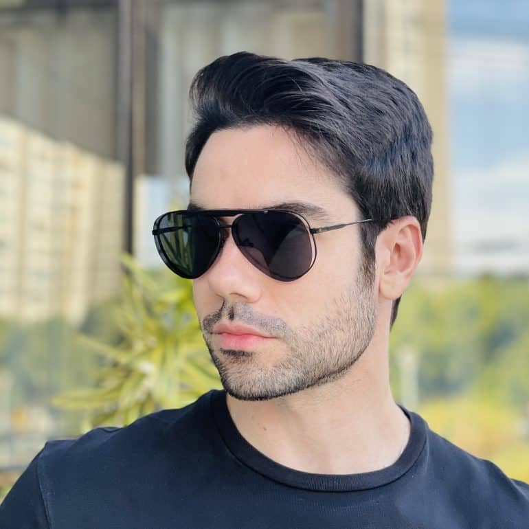 safine com br oculos 2 em 1 clip on masculino aviador preto fosco vitor 7