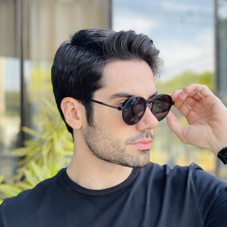 safine com br oculos 2 em 1 clip on masculino redondo grafite jean 7