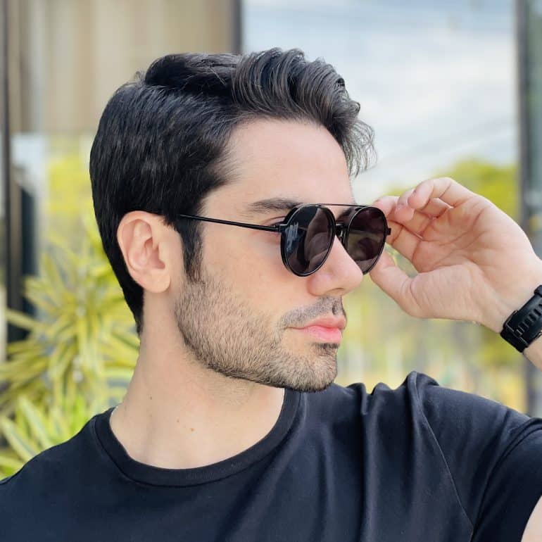 safine com br oculos 2 em 1 clip on masculino redondo preto otavio 8