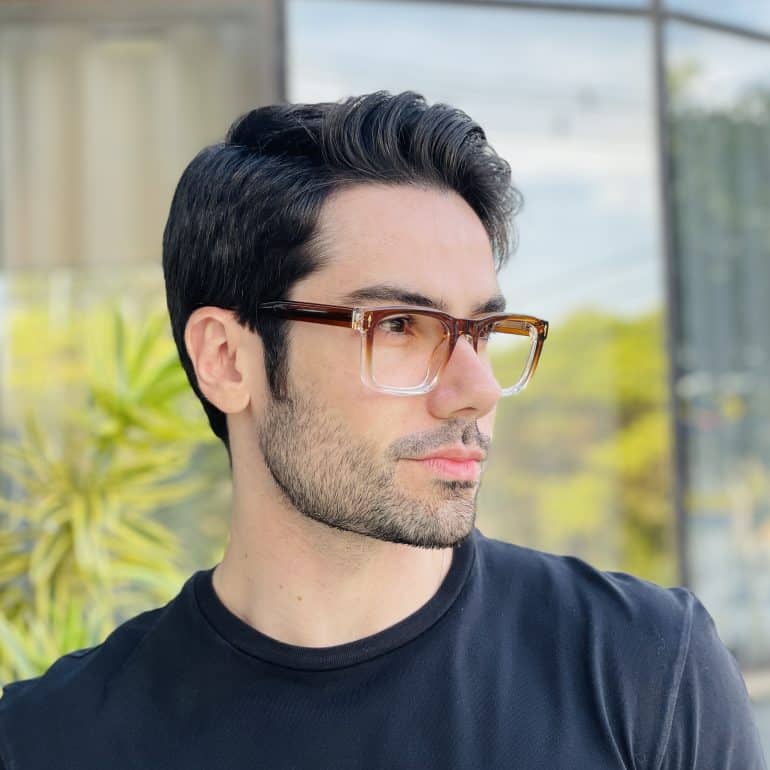 safine com br oculos de grau masculino quadrado marrom kevin 2 0 1