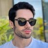 safine com br oculos de sol masculino redondo preto mauricio 2