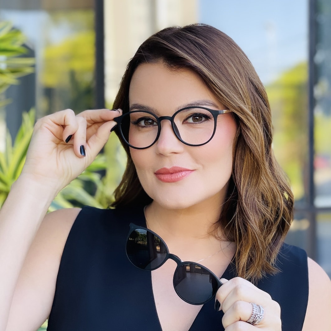 safine com br oculos 2 em 1 clip on redondo preto fosco paola