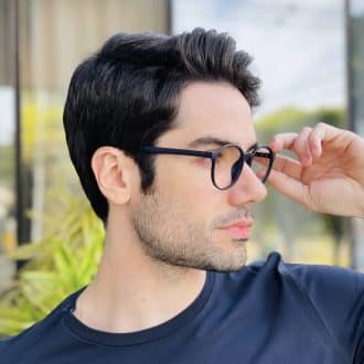 safine com br oculos de grau masculino redondo azul zeca 2