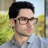 safine com br oculos 2 em 1 clip on masculino retangular preto e cinza joe 16