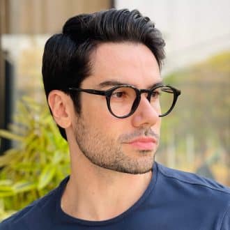 safine com br oculos de grau masculino redondo preto samuel 2 0 3