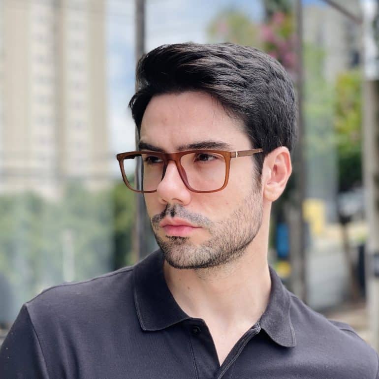 safine com br oculos 2 em 1 clip on masculino quadrado marrom gael 5
