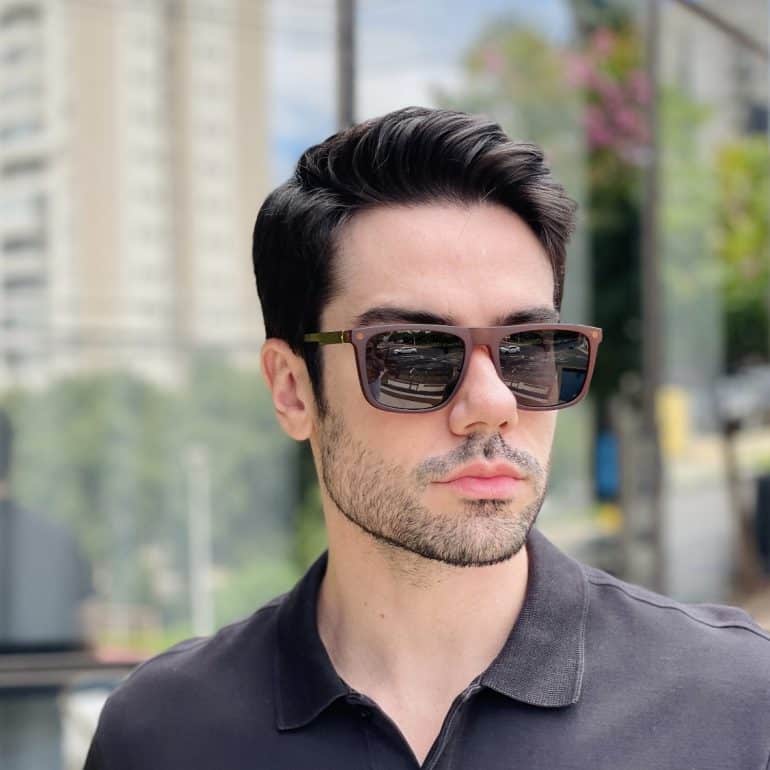 safine com br oculos 2 em 1 clip on masculino quadrado marrom gael 6