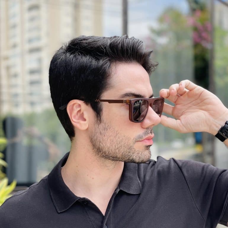 safine com br oculos 2 em 1 clip on masculino quadrado marrom gael 7