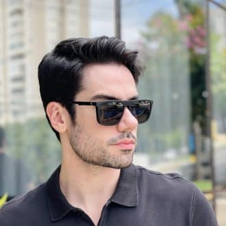 safine com br oculos 2 em 1 clip on masculino quadrado preto fosco gael 7