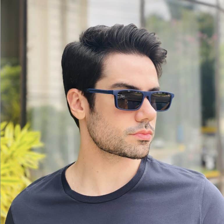 safine com br oculos 2 em 1 clip on masculino retangular azul roni 7