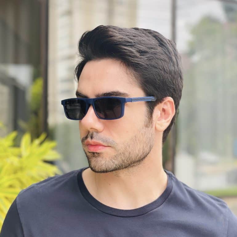 safine com br oculos 2 em 1 clip on masculino retangular azul roni 8