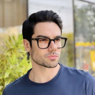 safine com br oculos de grau masculino quadrado preto lucas 2 0