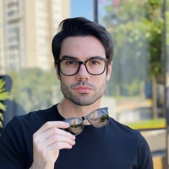 safine com br oculos 2 em 1 clip on masculino quadrado preto mateus