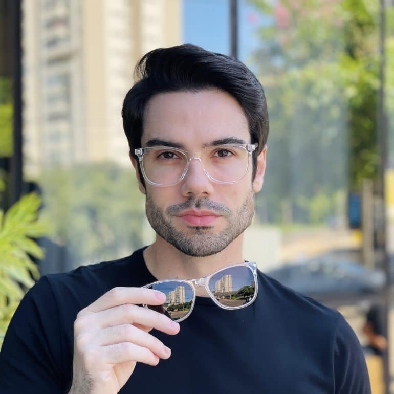 safine com br oculos 2 em 1 clip on masculino quadrado transparente mateus