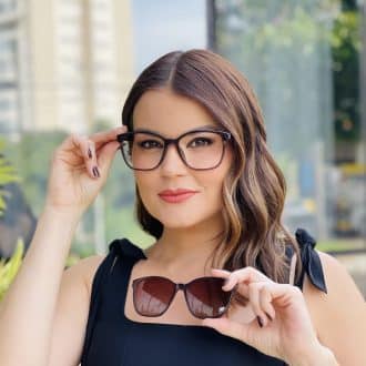 safine com br oculos feminino 2 em 1 clip on quadrado marrom tamara 2 0