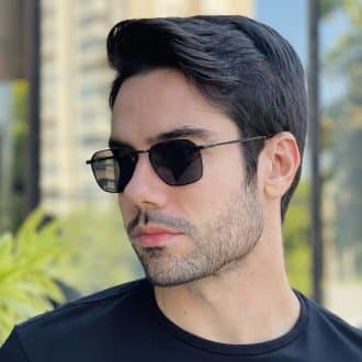 safine com br oculos de sol masculino quadrado preto matteo