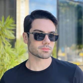safine com br oculos 2 em 1 clip on masculino retangular cinza dudu 6