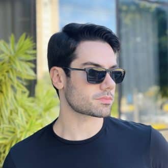 safine com br oculos 2 em 1 clip on masculino retangular cinza dudu 7