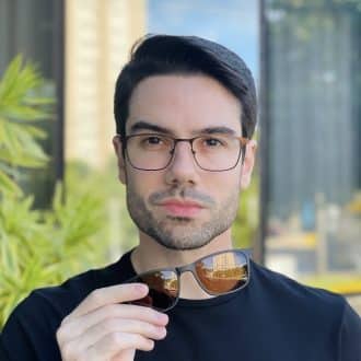 safine com br oculos 2 em 1 clip on masculino retangular marrom dudu