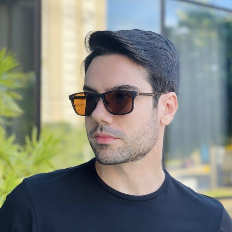 safine com br oculos 2 em 1 clip on masculino retangular marrom dudu 8