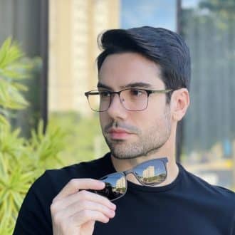 safine com br oculos 2 em 1 clip on masculino retangular preto dudu 2