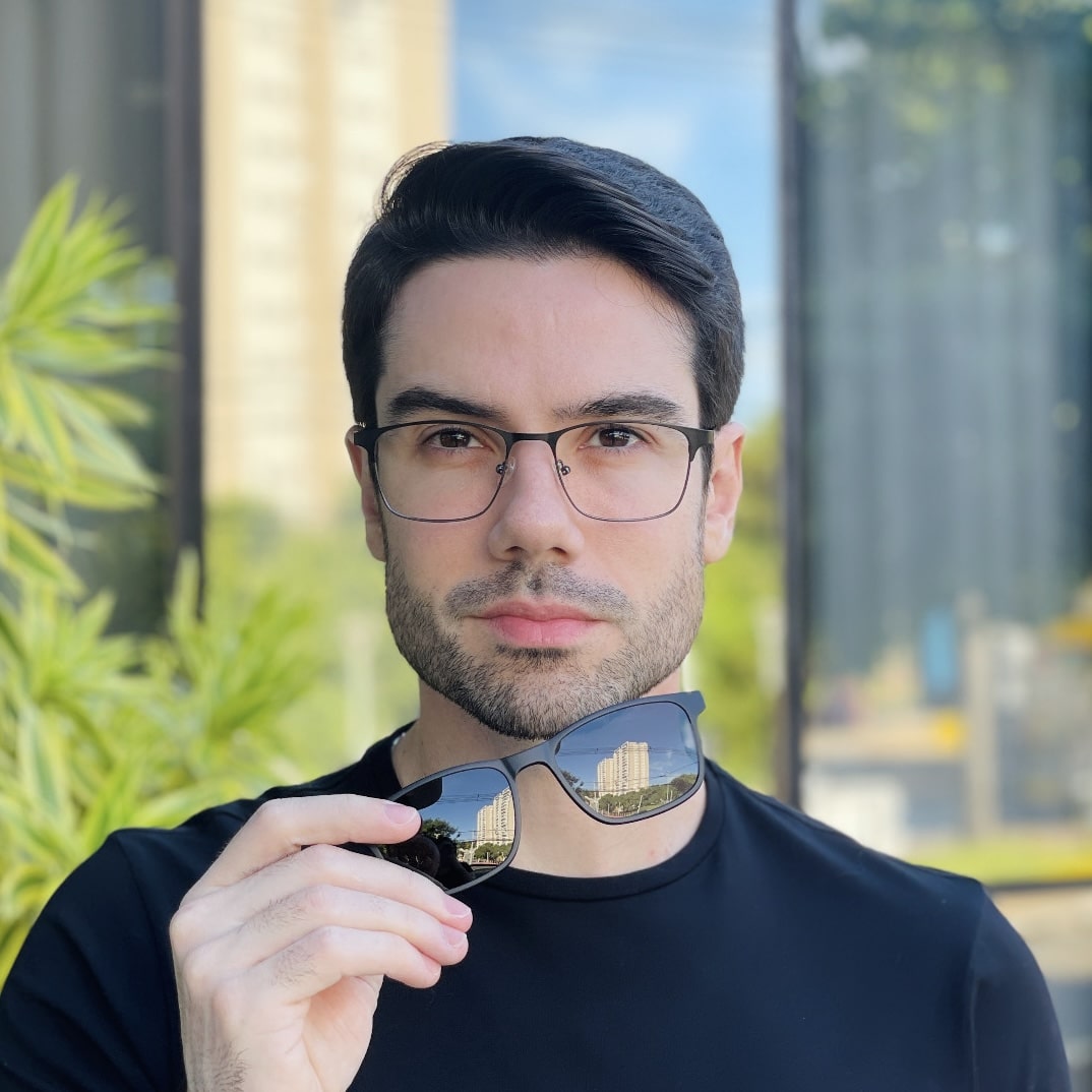 safine com br oculos 2 em 1 clip on masculino retangular preto dudu