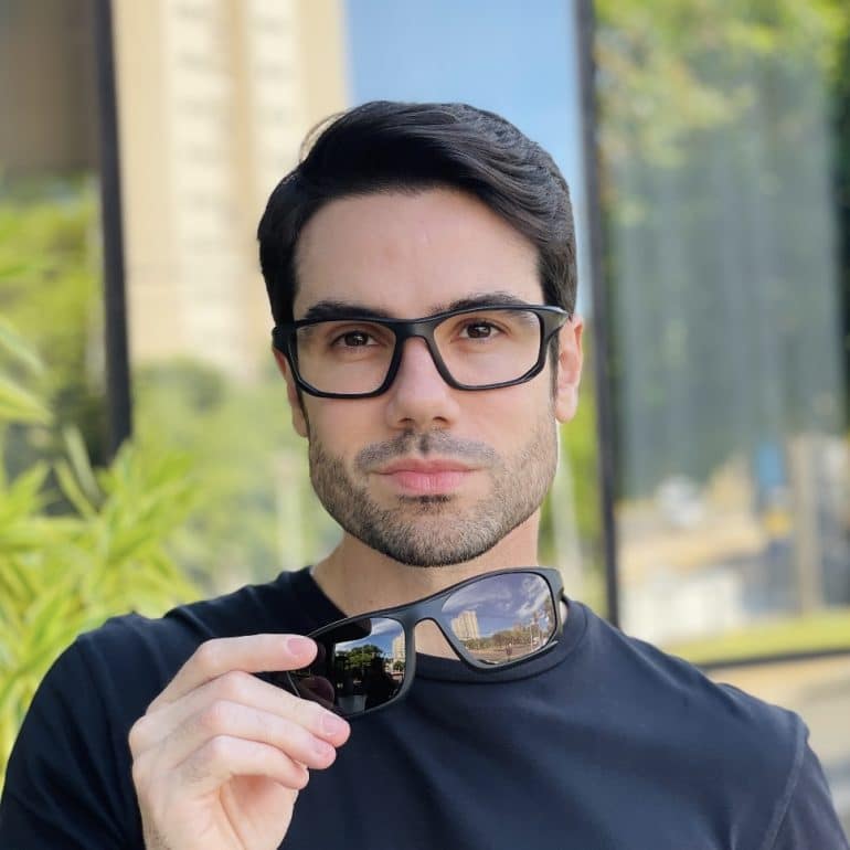 safine com br oculos 2 em 1 clip on masculino retangular preto tony