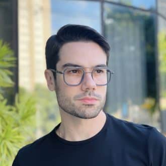 safine com br oculos de grau masculino aviador cinza victor 1