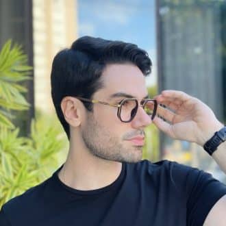safine com br oculos de grau masculino aviador marrom victor 2