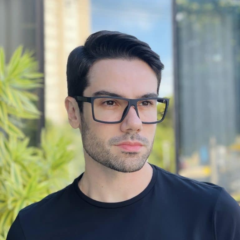 safine com br oculos de grau quadrado preto fosco benjamin 2 0 1