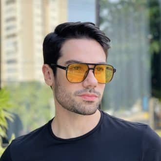 safine com br oculos de sol aviador masculino amarelo alex 1