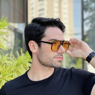 safine com br oculos de sol aviador masculino amarelo alex 2