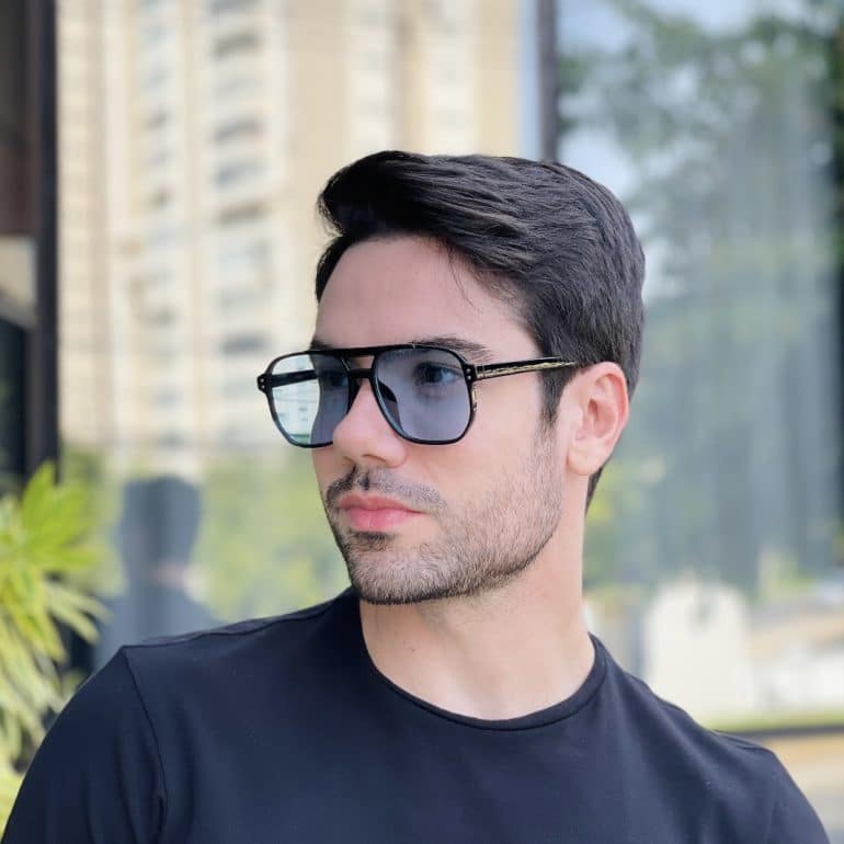 safine com br oculos de sol aviador masculino azul alex 4