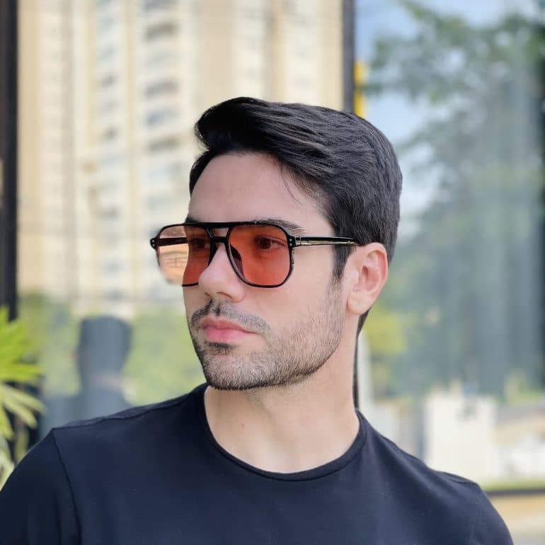 safine com br oculos de sol aviador masculino vermelho alex 1