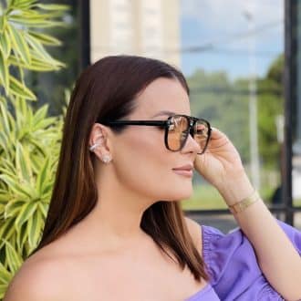 safine com br oculos de sol feminino aviador marrom transparente maite 3
