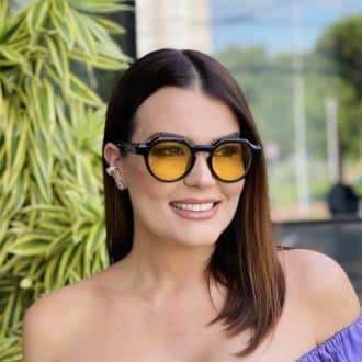 safine com br oculos de sol feminino redondo amarelo alice 3